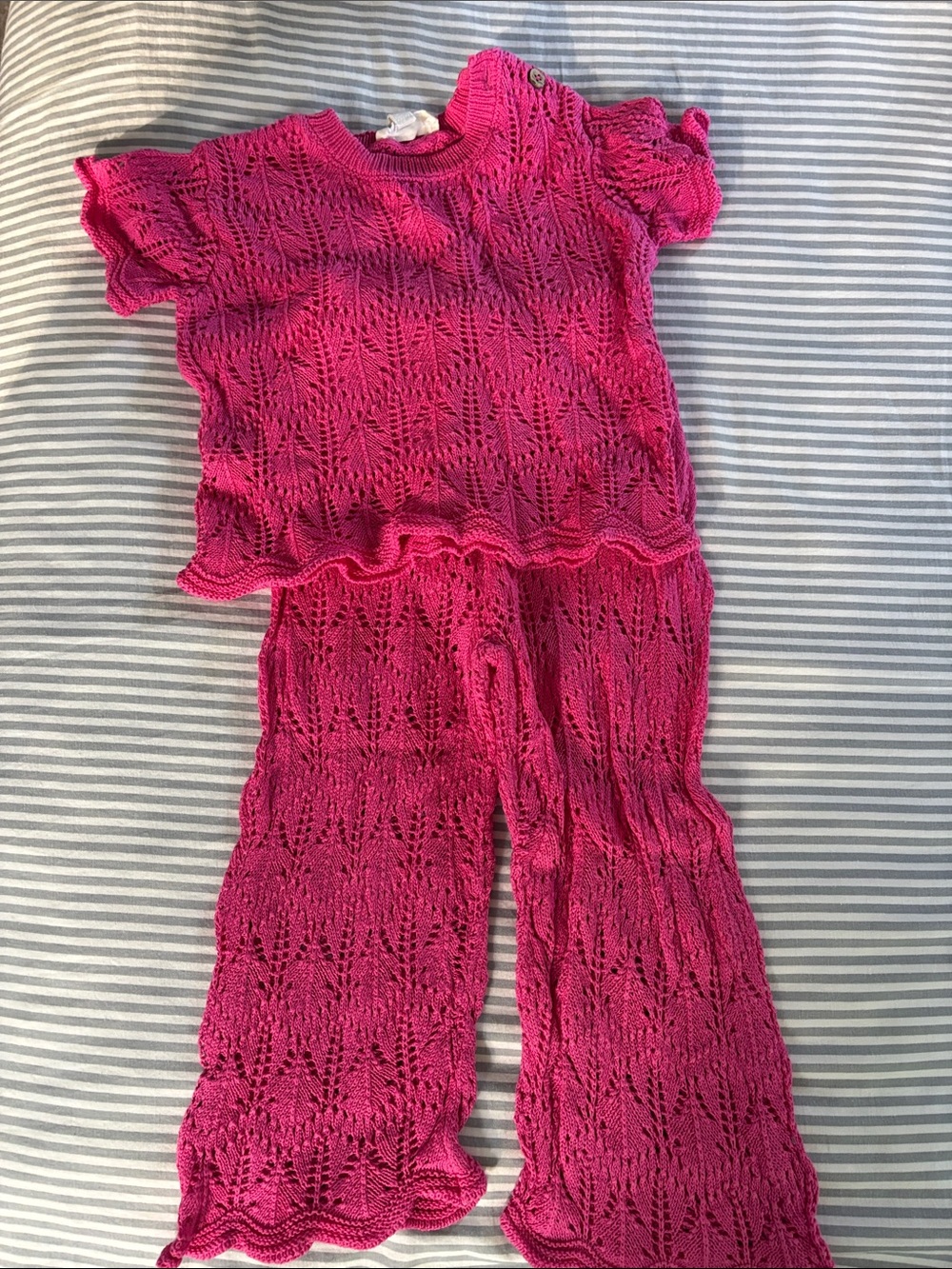 Jessica Simpson Hot Pink Knit Two-Piece Set